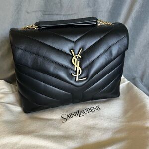 Saint Laurent Black Quilted Leather Bag